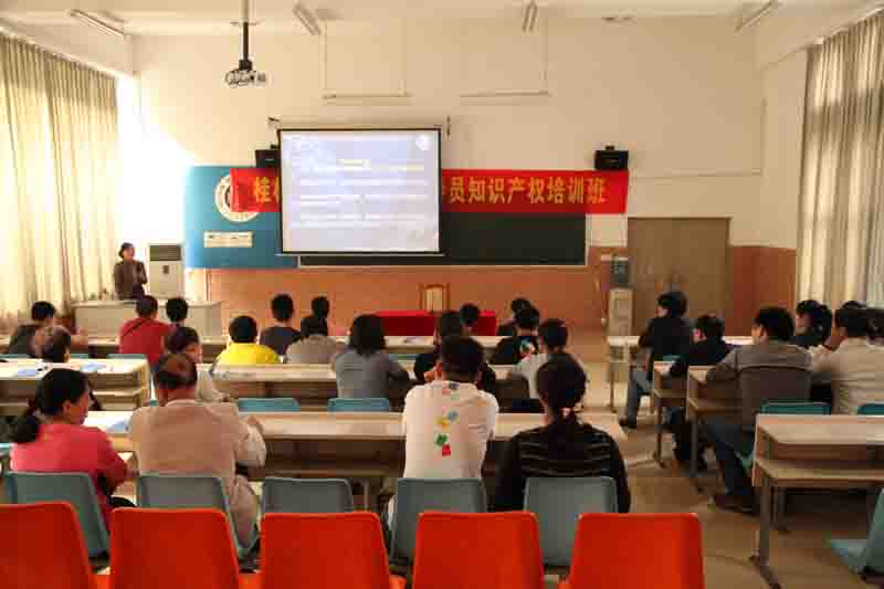 馬所長在為中小學(xué)輔導(dǎo)員講授專利基礎(chǔ)知識